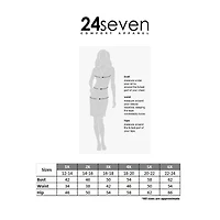 24seven Comfort Apparel Pleated Pocket Womens Plus Sleeveless Floral Skater Dress