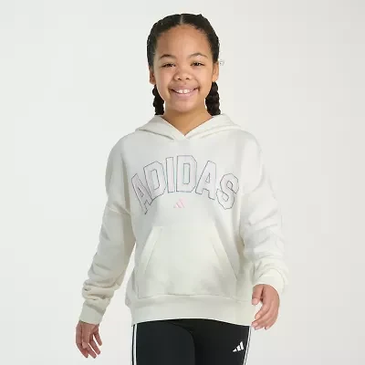 adidas Big Kid Girls Long Sleeve Fleece Active Hoodie