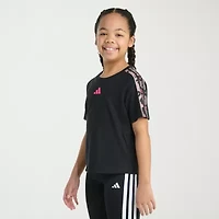 adidas Big Kid Girls Crew Neck Short Sleeve Regular Fit Graphic T-Shirt