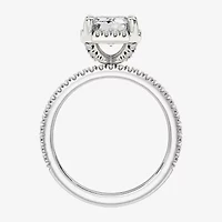 Signature By Modern Bride (F / Vs2) Womens / CT. T.W. Lab Grown White Diamond 10K Gold Side Stone Halo Bridal Set