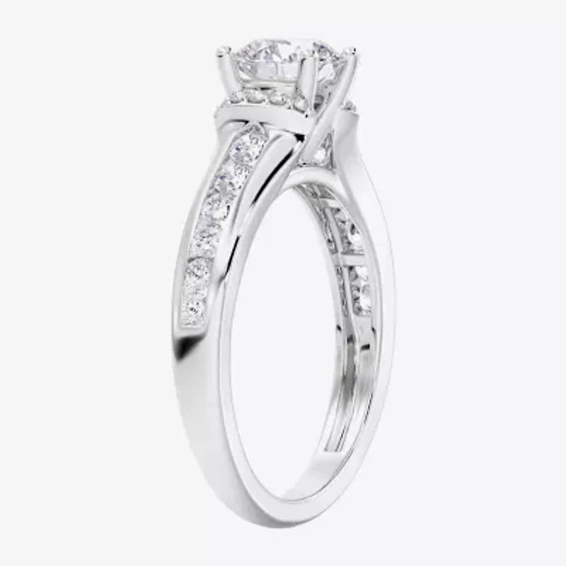 Signature By Modern Bride (F / Vs2) Womens 5 1/2 CT. T.W. Lab Grown White Diamond 10K Gold Round Side Stone Bridal Set