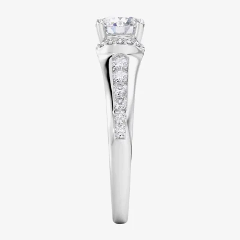 Signature By Modern Bride (F / Vs2) Womens 5 1/2 CT. T.W. Lab Grown White Diamond 10K Gold Round Side Stone Bridal Set