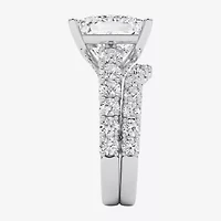 Grown Gorgeous (F / Vs2) Womens 8 1/4 Ct. T.W. Lab White Diamond 14K Gold Side Stone Bridal Set