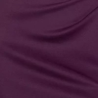 DJ Jaz Womens Asymmetrical Neck Short Sleeve Evening Gown