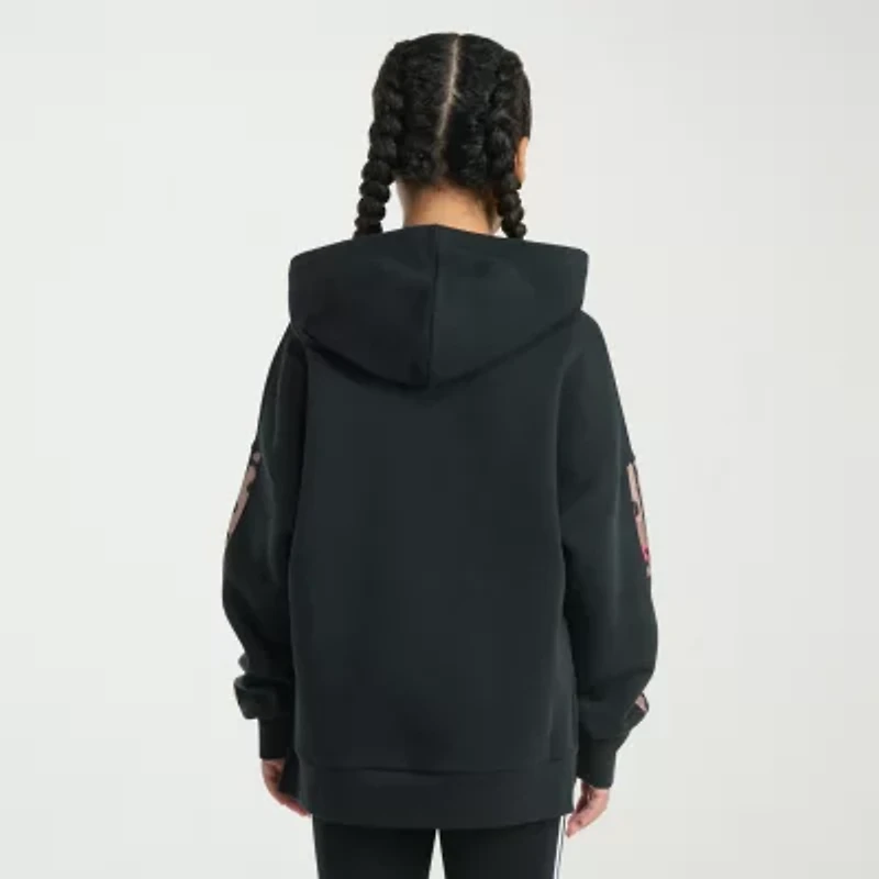 adidas Big Kid Girls Long Sleeve Embroidered Fleece Active Hoodie