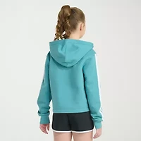 adidas Big Kid Girls Long Sleeve Embroidered Fleece Zipper Active Hoodie