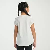 adidas Big Kid Girls Crew Neck Short Sleeve Regular Fit Graphic T-Shirt