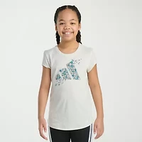 adidas Big Kid Girls Crew Neck Short Sleeve Regular Fit Graphic T-Shirt