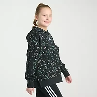 adidas Big Kid Girls Long Sleeve Embroidered Fleece Active Hoodie