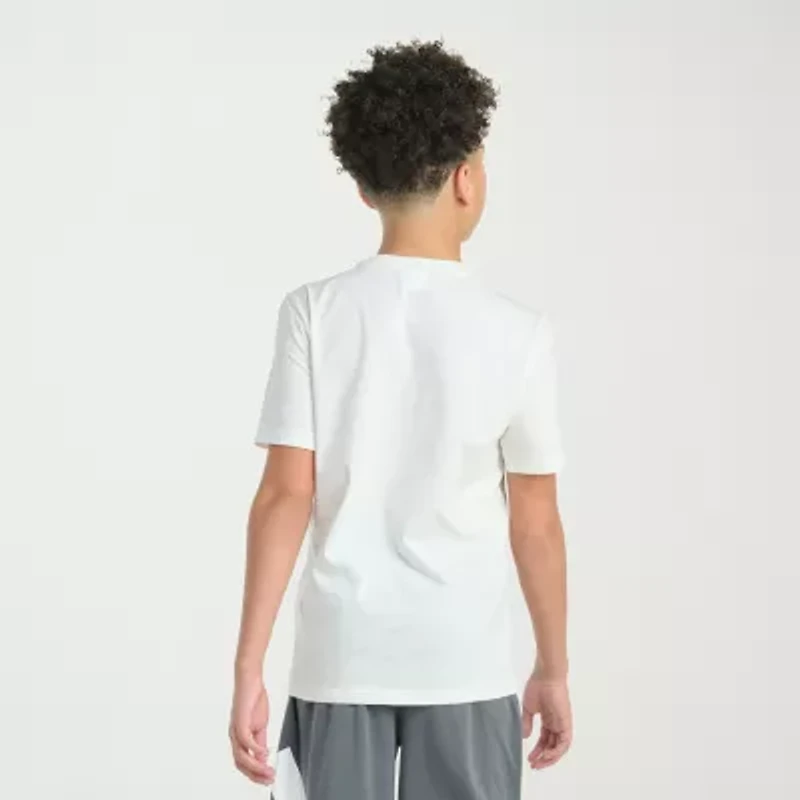 adidas Big Kid Boys Crew Neck Short Sleeve Regular Fit Graphic T-Shirt