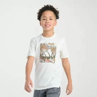 adidas Big Kid Boys Crew Neck Short Sleeve Regular Fit Graphic T-Shirt