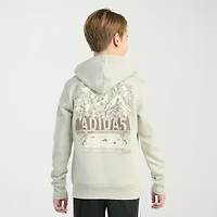 adidas Big Kid Boys Long Sleeve Fleece Active Hoodie