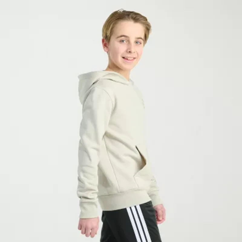 adidas Big Kid Boys Long Sleeve Fleece Active Hoodie