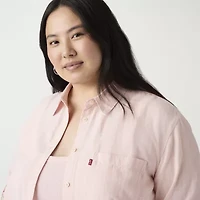 Levi's® Womens Plus Regular Fit Button-Down Shirt