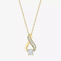 (F / Vs2) Womens 1 CT. T.W. Lab Grown White Diamond 10K Gold 18 Inch Pendant Necklace