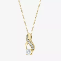 (F / Vs2) Womens 1 CT. T.W. Lab Grown White Diamond 10K Gold 18 Inch Pendant Necklace