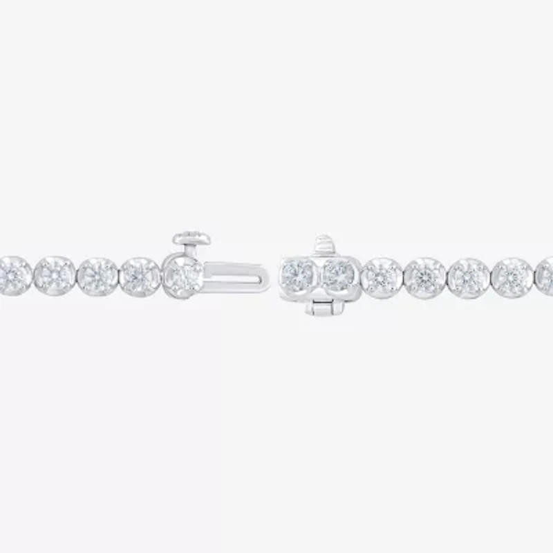 (F / Vs2) Womens 7 Ct.T.W. Lab Grown White Diamond 10K Gold 7.25 Inch Tennis Bracelet