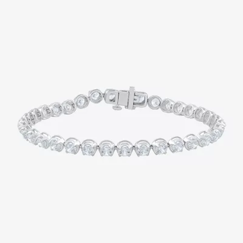 (F / Vs2) Womens 7 Ct.T.W. Lab Grown White Diamond 10K Gold 7.25 Inch Tennis Bracelet