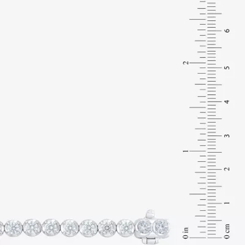(F / Vs2) Womens 7 Ct.T.W. Lab Grown White Diamond 10K Gold 7.25 Inch Tennis Bracelet