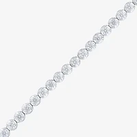 (F / Vs2) Womens 7 Ct.T.W. Lab Grown White Diamond 10K Gold 7.25 Inch Tennis Bracelet