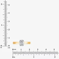 (I / Si2) Womens 1 CT. Lab Grown White Diamond Sterling Silver Cushion Solitaire Engagement Ring