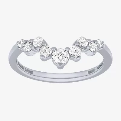 (F / Vs2) Womens 3/8 CT. T.W. Lab Grown White Diamond 10K Gold Wedding Band