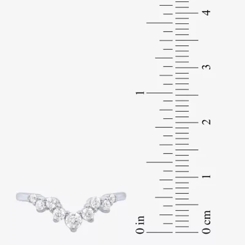 (F / Vs2) Womens 3/8 CT. T.W. Lab Grown White Diamond 10K Gold Wedding Band