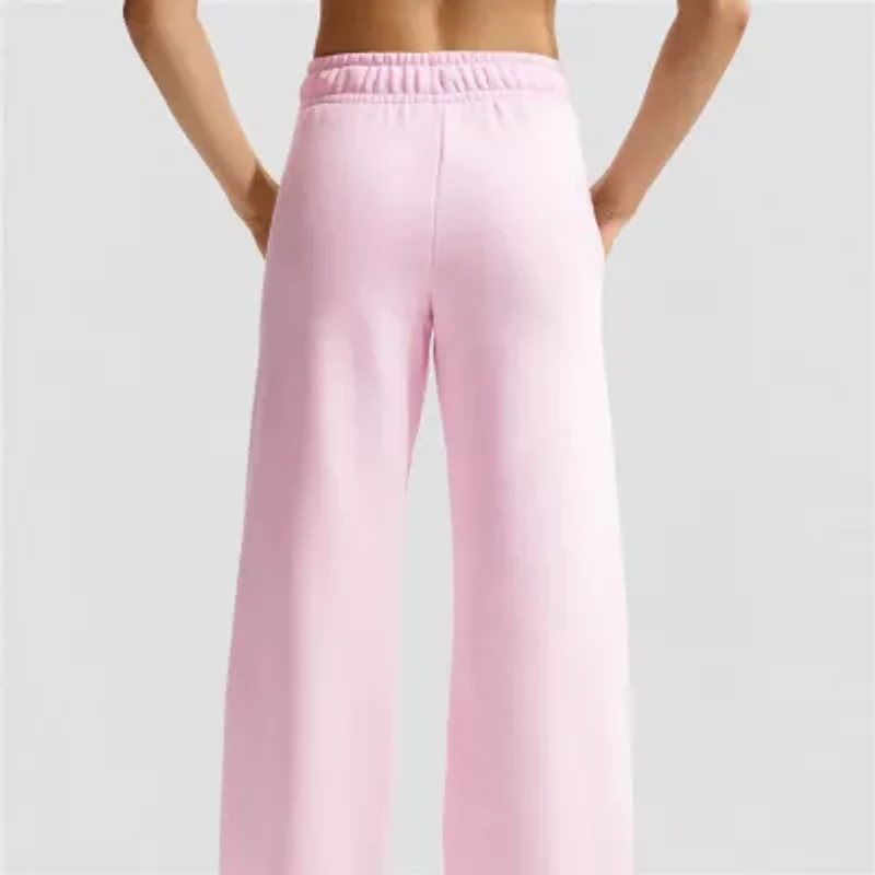 Nike Club Womens Lightweight Wide Leg Mid Rise Fleece Sweatpant
