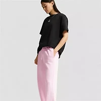 Nike Club Womens Lightweight Wide Leg Mid Rise Fleece Sweatpant