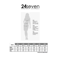 24seven Comfort Apparel Womens Plus Sleeveless Midi Wrap Dress