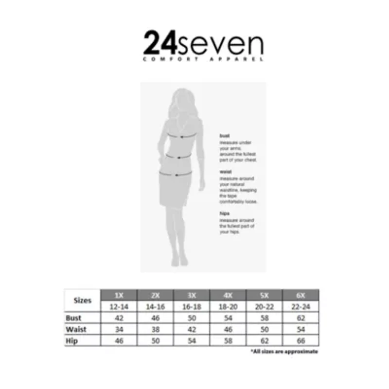 24seven Comfort Apparel Womens Plus Round Neck Sleeveless A-Line Dress