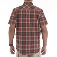 Smiths Workwear Mens Short Sleeve Regular Fit Stretch Fabric Button-Down Shirt