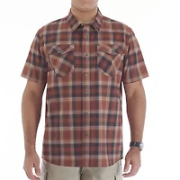 Smiths Workwear Mens Short Sleeve Regular Fit Stretch Fabric Button-Down Shirt