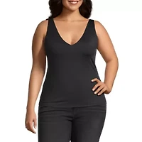 Worthington Plus Womens Ultra Smoothing V-Neck Tank