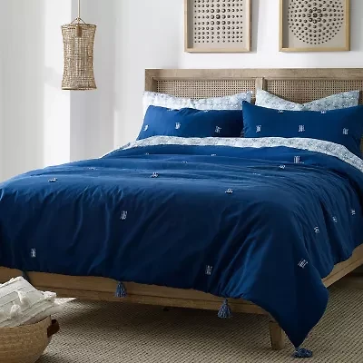 Blue Loom Arlo 3-pc. Lightweight Embroidered Comforter Set