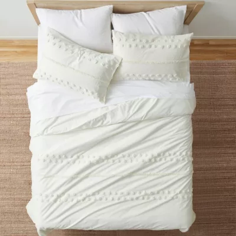 Blue Loom Hazel 3-pc. Embroidered Duvet Cover Set