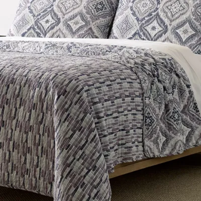 Blue Loom Sabra 3-pc. Reversible Quilt Set