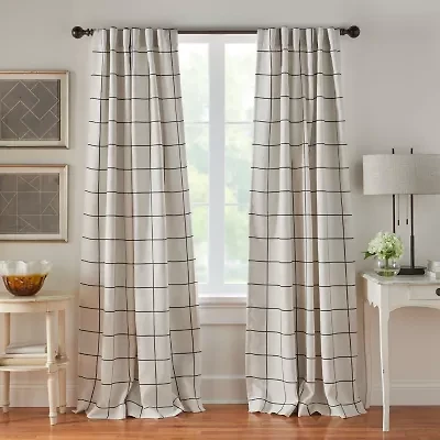 Elrene Home Fashions Brighton Rod Pocket Back Tab Energy Saving Blackout Single Curtain Panel