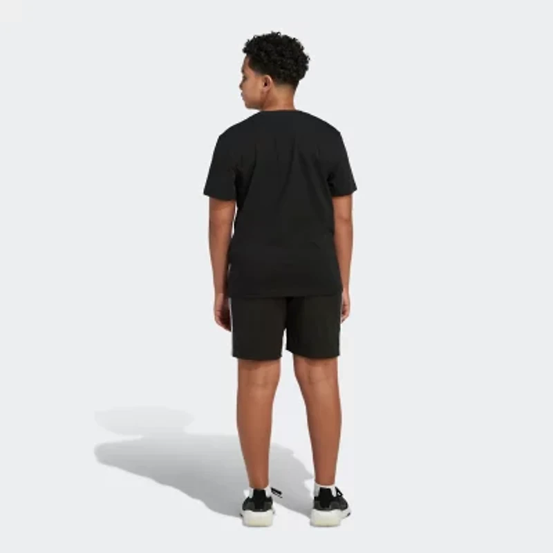 adidas Big Kid Boys Adjustable Waist Mid Rise Knit Pull-On Short