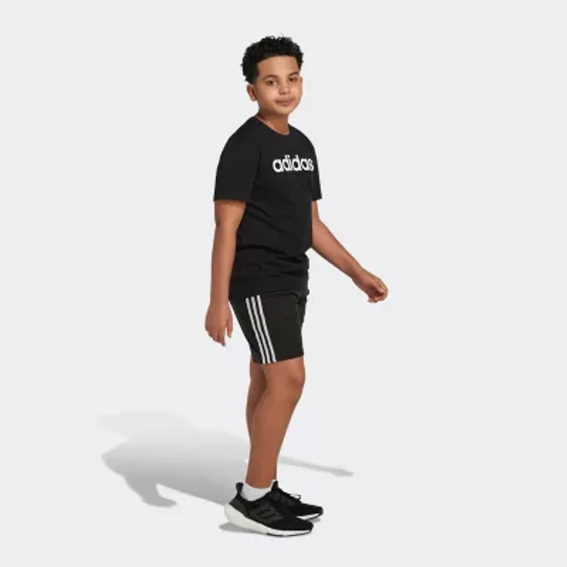 adidas Big Kid Boys Adjustable Waist Mid Rise Knit Pull-On Short