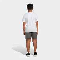 adidas Big Kid Boys Adjustable Waist Mid Rise Knit Pull-On Short