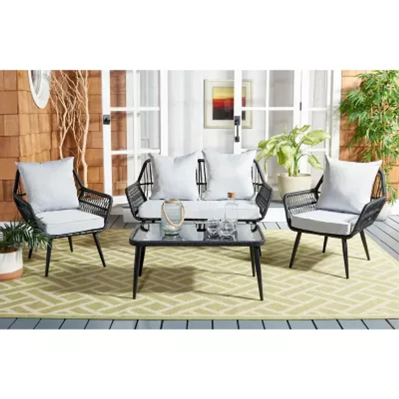 Safavieh Elsbeth 4-pc. Conversation Set Cushioned