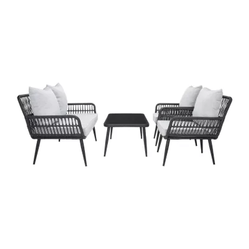 Safavieh Elsbeth 4-pc. Conversation Set Cushioned