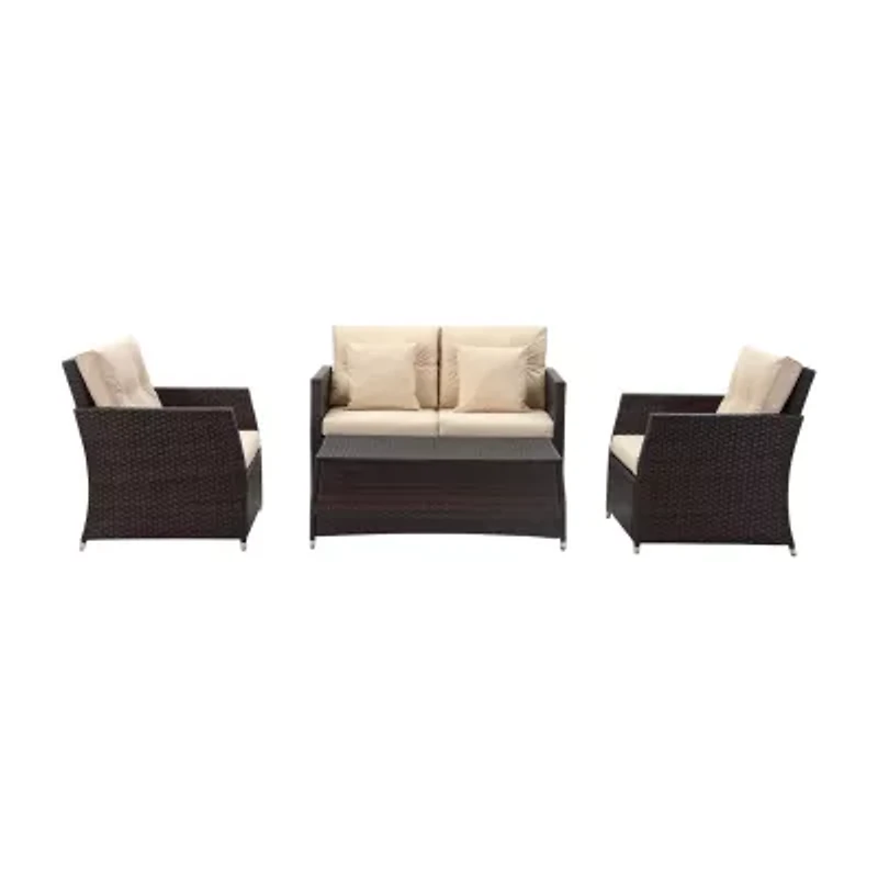 Safavieh Parry 4-pc. Conversation Set Cushioned