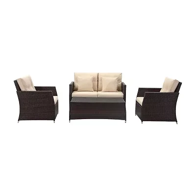 Safavieh Parry 4-pc. Conversation Set Cushioned
