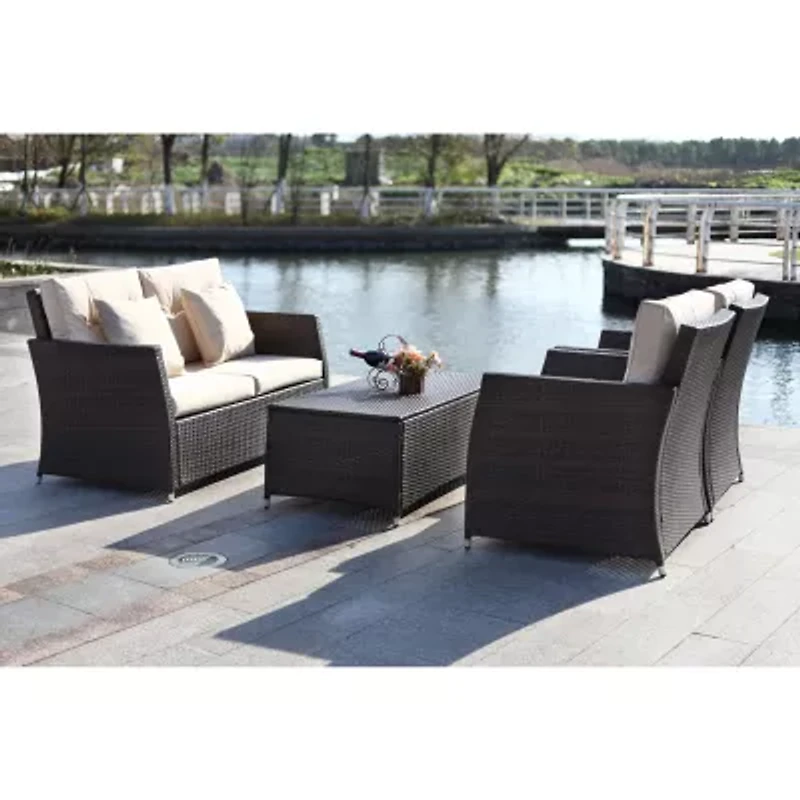 Safavieh Parry 4-pc. Conversation Set Cushioned