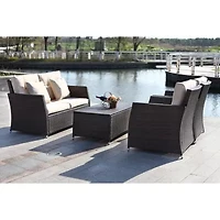 Safavieh Parry 4-pc. Conversation Set Cushioned