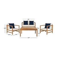 Safavieh Montez 4-pc. Conversation Set Cushioned