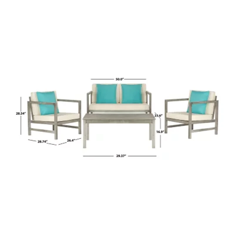 Safavieh Montez 4-pc. Conversation Set Cushioned