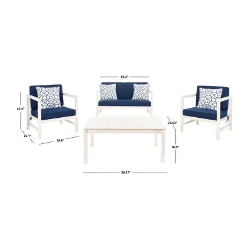 Safavieh Montez 4-pc. Conversation Set Cushioned